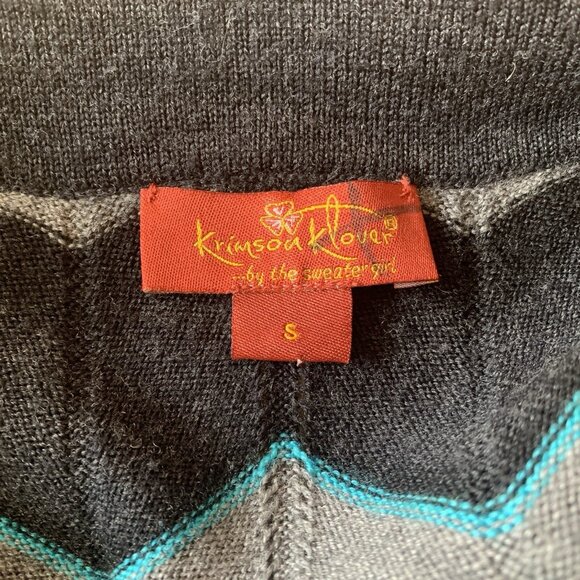Krimson Klover Mini Skirt Small 100% Merino Wool Nordic Geometric Ski Cabincore - Picture 2 of 8